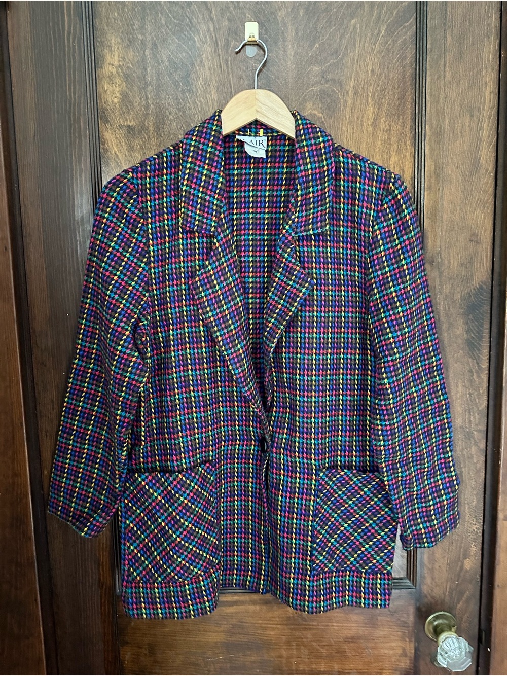Vintage [blair] Multicolor Plaid Women's Blazer Jacket